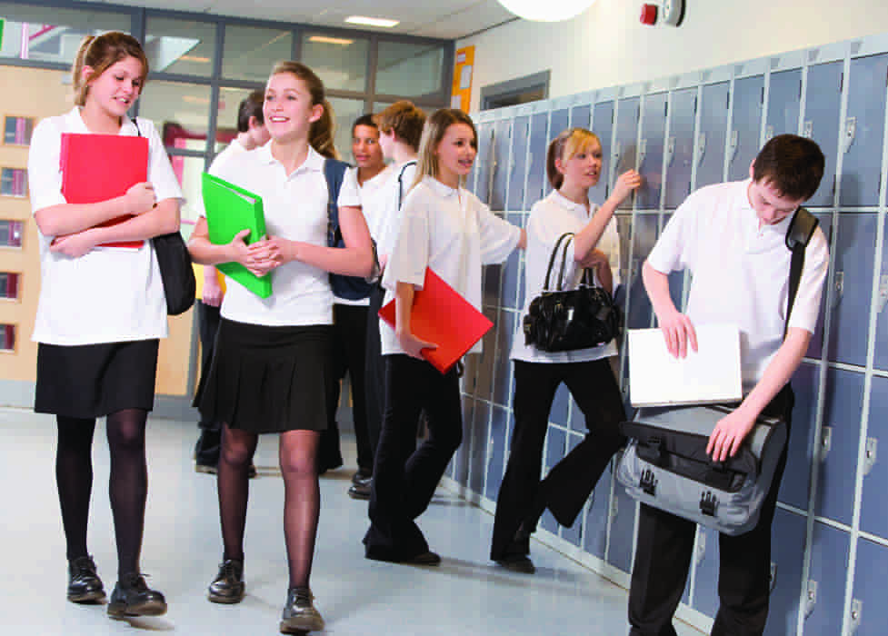 Young people at school